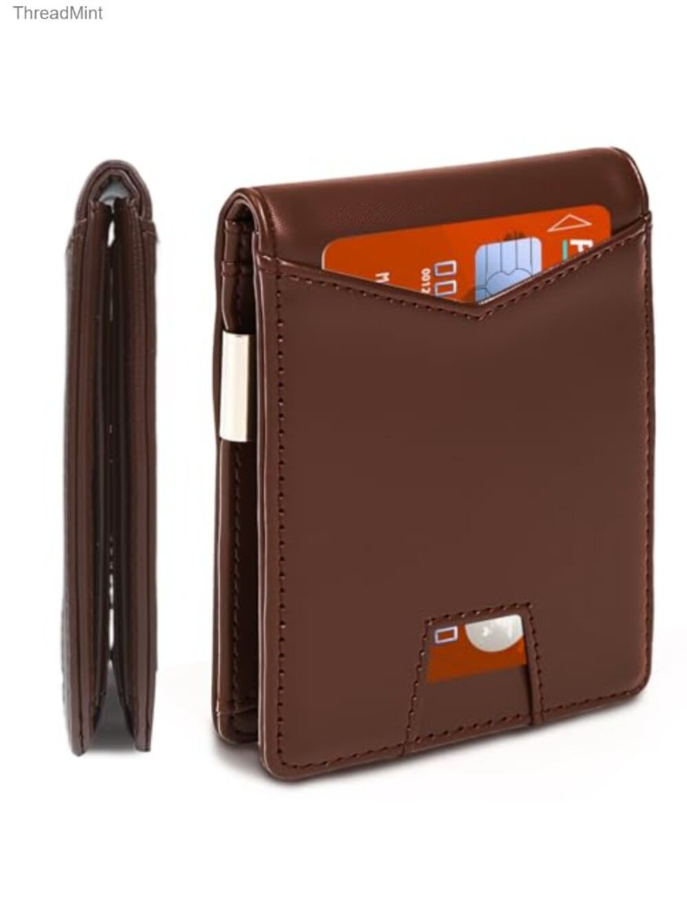 Slim RFID Blocking Bifold Wallet with Money Clip